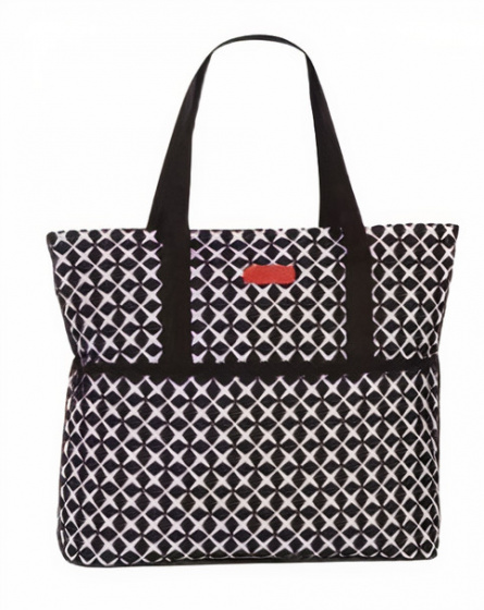 Fabrizio plážová taška 46 litrov polyester 60 x 46 x 17 cm čierno/biela