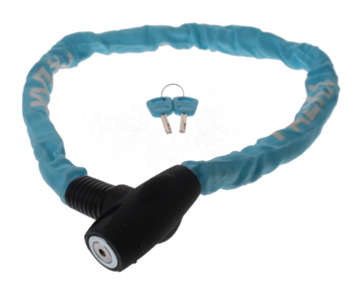 Falkx kettingslot met nylon hoes 1000 x 6 mm blauw