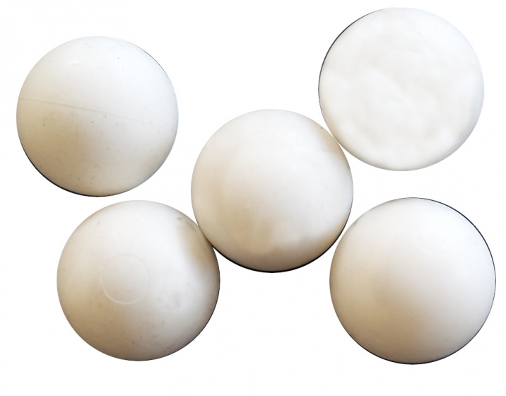 FAS tafelvoetbalballen 5 stuks wit