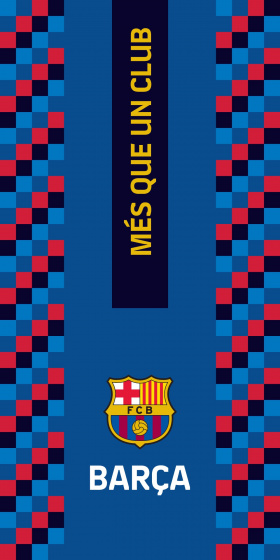 Carbotex strandlaken fc barcelona 70 x 140 cm katoen blauw/rood