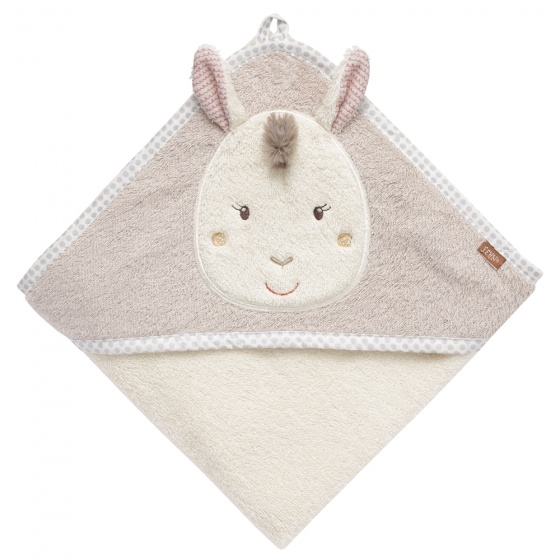 Baby bath cape lama 80 x 80 cm cream/beige