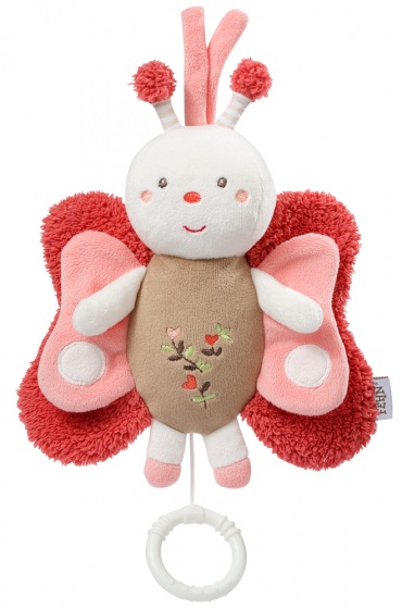 Fehn muziekdoos vlinder garden dreams 23 cm roze