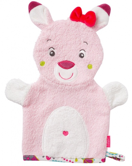 washcloth deer pink 26 cm