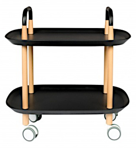 Feliz Lifestyle príručný stolík Cruiser 57,5 ??x 59 cm drevo čierno/biely