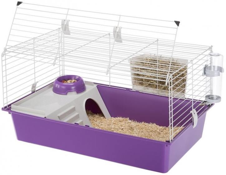 guinea pig cage 79 x 49 x 38,5 cm steel purple