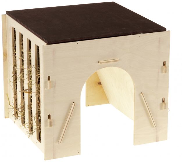 hay rack 25 x 24,6 x 22,6 cm wood natural