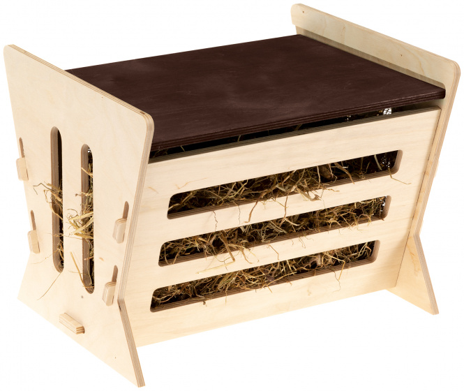 hay rack 29,7 x 24,6 x 22 cm wood natural