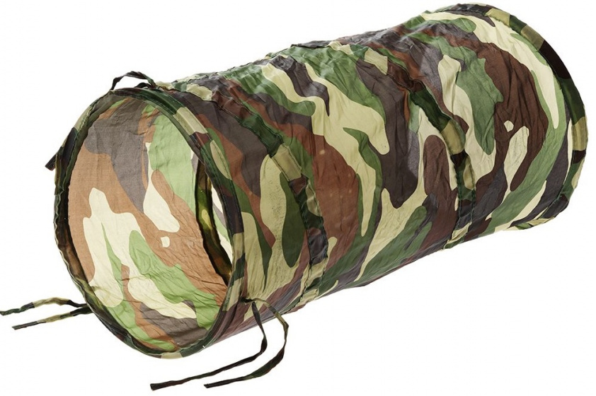 Ferplast mačací tunel Kamufláž 25 x 55 cm polyester zelená