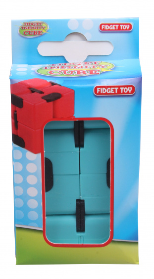 Fidget Mania fidgetcube junior 4 x 4 cm blauw