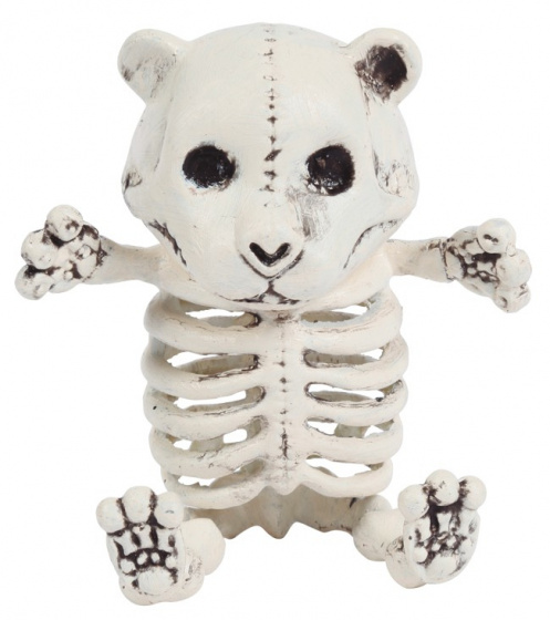Fiestas Guirca ozdobná kostra medveďa 18 cm polyetylén béžová