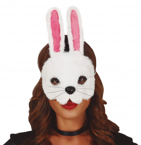 Fiestas Guirca maska Bunny dámska biela/ružová jednovel