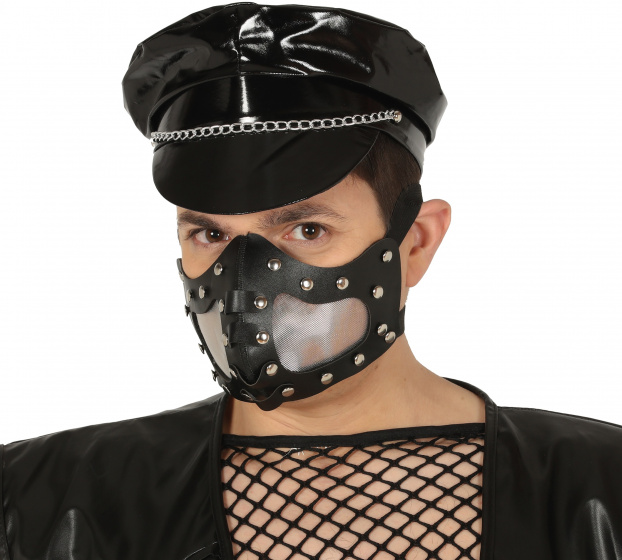 Fiestas Guirca čiapka Punk latex čierna jednoveľkosť