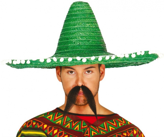 Fiestas Guirca sombrero 60 cm slamovo zelené