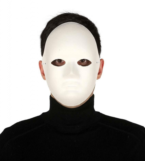 Fiestas Guirca maska ??na šaty Halloween latexová biela jednoveľkosť