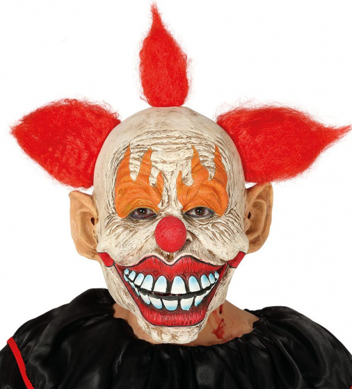 Fiestas Guirca kostýmová maska ??hororový klaun latexová červená jednoveľkosť