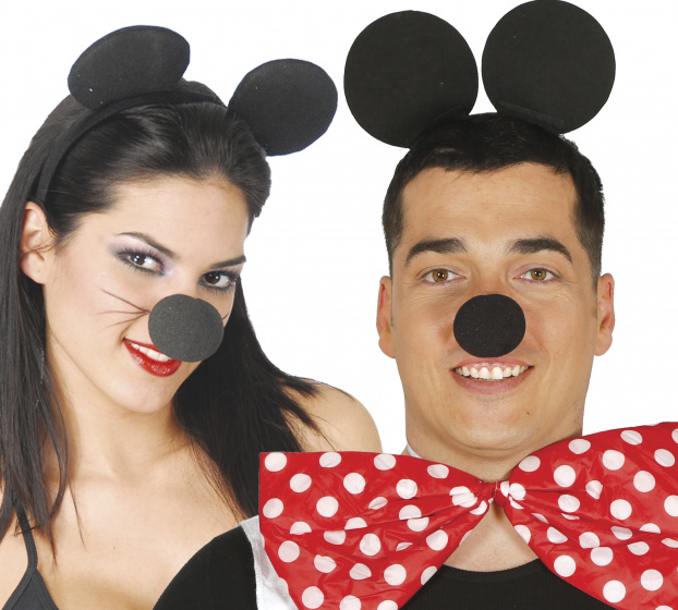 Fiestas Guirca kostýmový nos Martien Mouse pena čierna