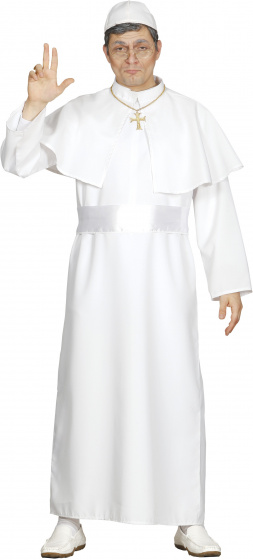 Fiestas Guirca Kostým Paus pánsky polyester biely veľkosť L