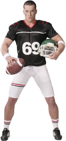 Fiestas Guirca Kostým Rugby pánsky polyester čierno/biely mt L