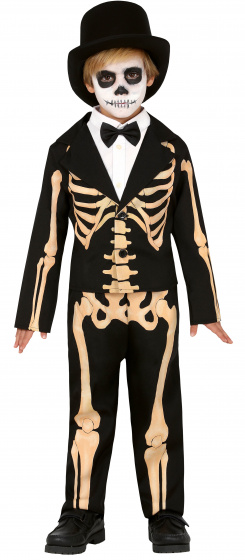 Fiestas Guirca kostým kostra chlapčenská čierno/biela veľkosť 140/146