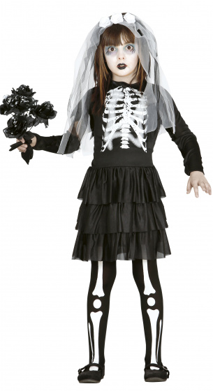 Fiestas Guirca kostra kostýmu junior polyester čierna mt 5-6r