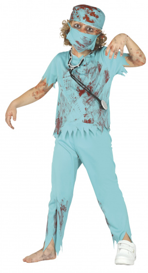 Fiestas Guirca zombiepak jongens polyester blauw mt 5 6 jaar