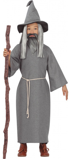 Fiestas Guirca súprava šiat Gandalf polyester šedá veľkosť 5-6 rokov