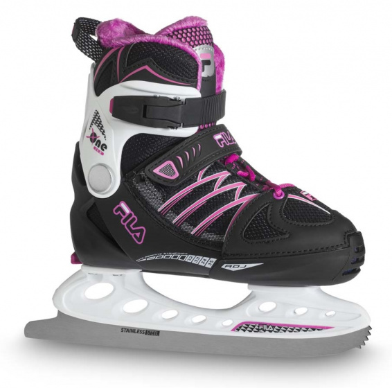 ice hockey skates X One Ice girls stainless steel/polyester black mt 32-35