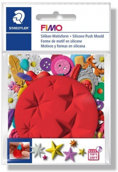 fimo kleimal ster junior 7 cm siliconen rood