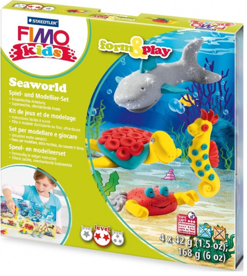 fimo herné antuka podvodný svet junior žltá/zelená/červená 6dielna