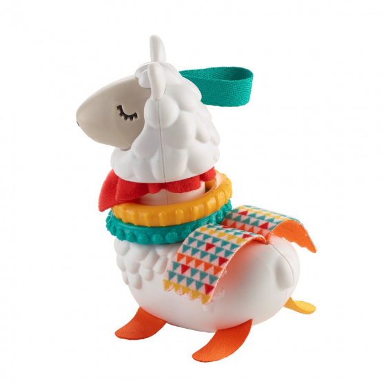 Fisher-Price hrkálka Click Clack Lama junior biela/viacfarebná