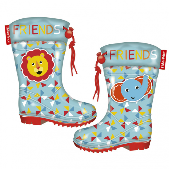 rain boots PVC/textile junior light blue size 28