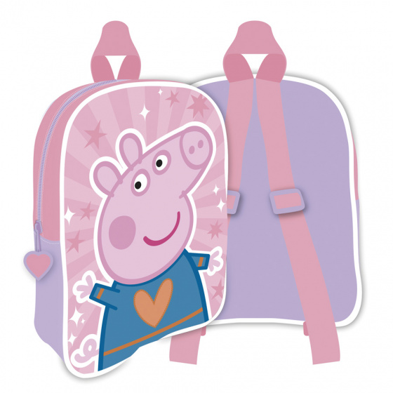 backpack Peppa Pig girls 28 x 22 cm polyester pink
