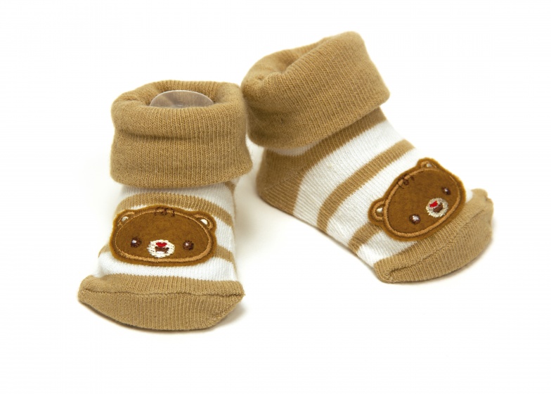 socks bear brown 0 - 6 months