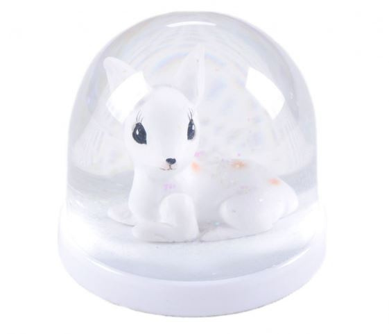 Fisura snehová guľa ABS 9 cm porcelánová biela