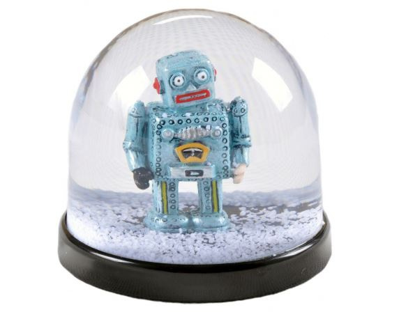 Fisura robot snehová guľa 9 cm ABS čierny