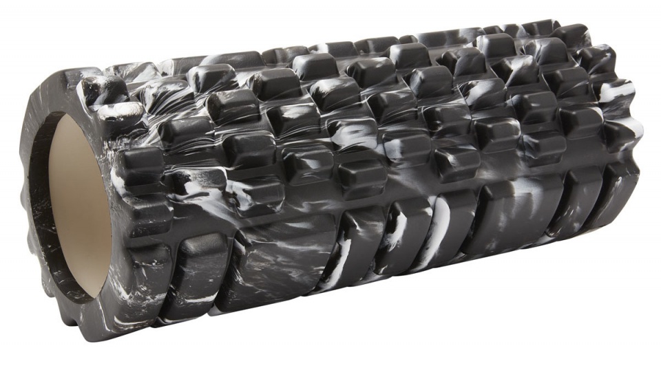 foam roller massage marble 33 x 14 cm black
