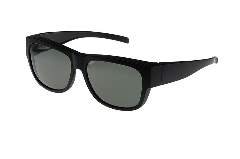 FitOfar slnečné okuliare čierne unisex so sivým zorníkom VZ0024A