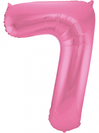 Folat balón číslica "7" 86 cm fólia ružová