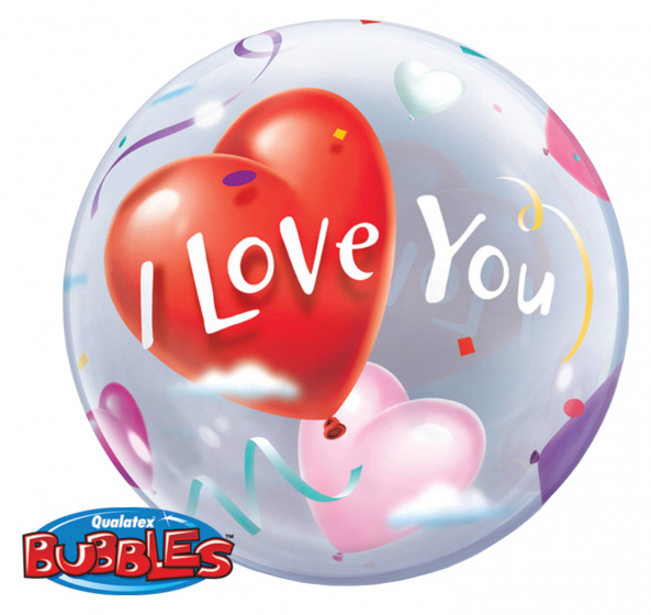 Folat balón I Love You Bubbles 56 cm latex