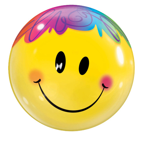 Folat balón Smiley junior 56 cm latex žltý