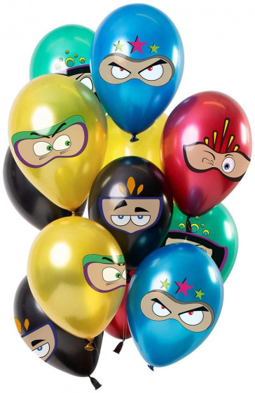Folat balóny Superhrdinovia 30 cm latex 12 kusov