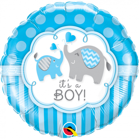 Folat balónik Birth Boy 45 cm fólia modrá