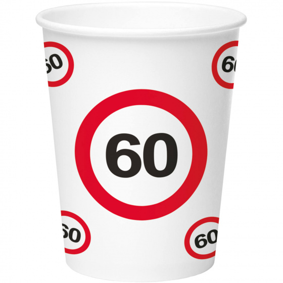 Folat kelímky sada dopravnej značky 60 rokov 350 ml kartón 8 kusov