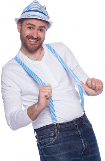 Folat traky Oktoberfest polyester modré jednoveľkosť