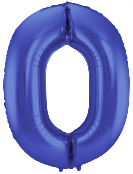 Folat číslo balón 0 fólia 86 cm tmavo modrá