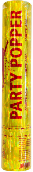 Folat párty popper 28 cm zlatá/červená
