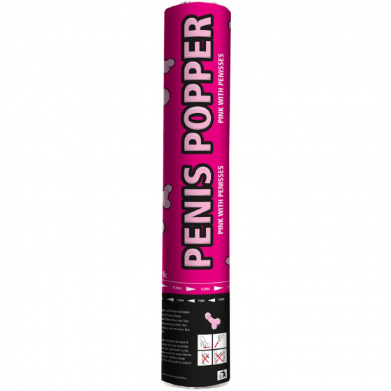 Folat párty popper Bachelorette Party 28 cm ružová
