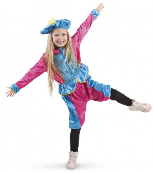 Folat fazuľový oblek junior polyester modrý/ružový 3-dielny veľkosť M