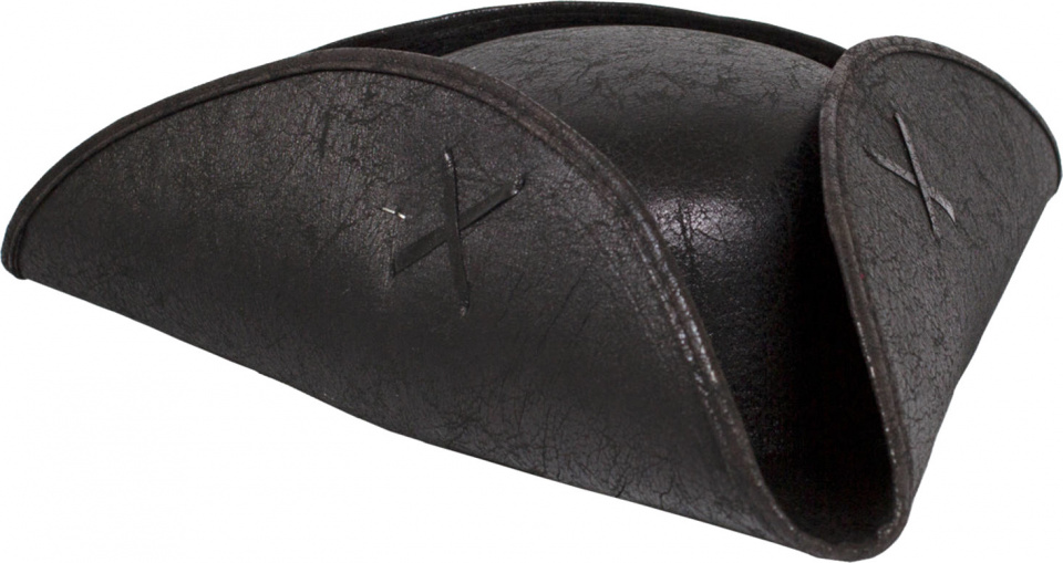 Folát pirátsky klobúk 35 cm polyester čierny jedna veľkosť