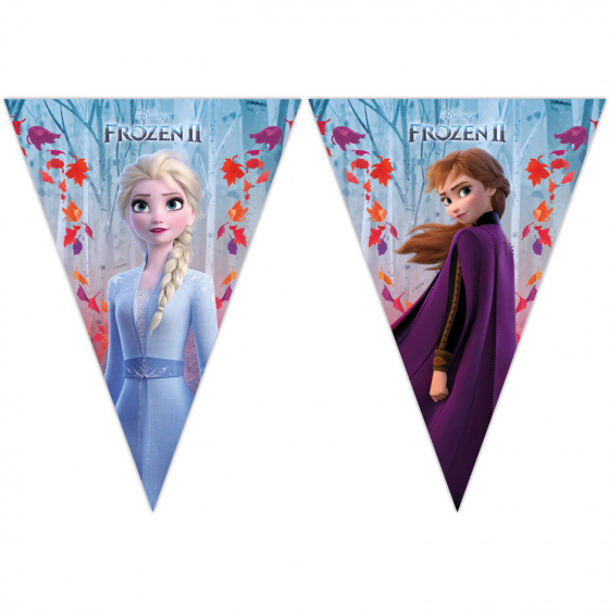 Folat vlajka Frozen II dievčatá 200 cm modrá/fialová